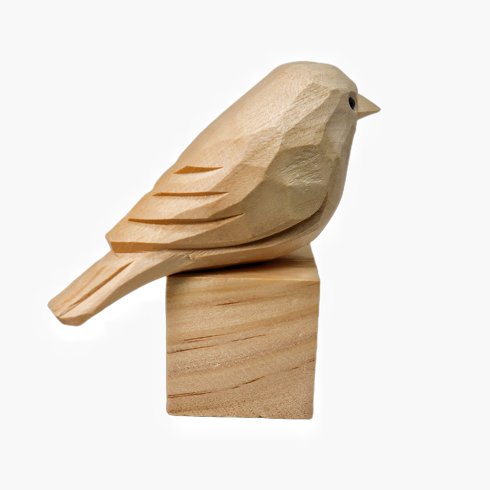 U012 Unfinished Wood bird statues