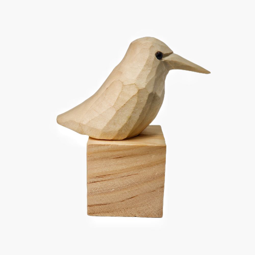 U011 Unfinished Wood bird statues