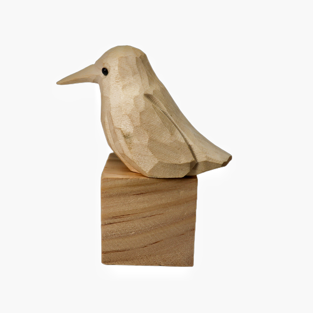 U011 Unfinished Wood bird statues