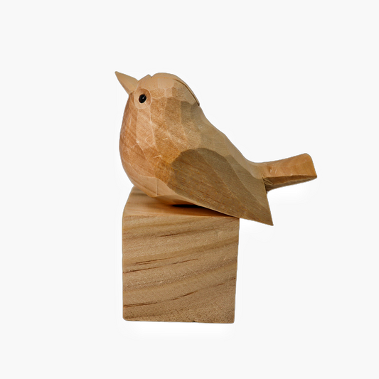 U009 Unfinished Wood bird statues
