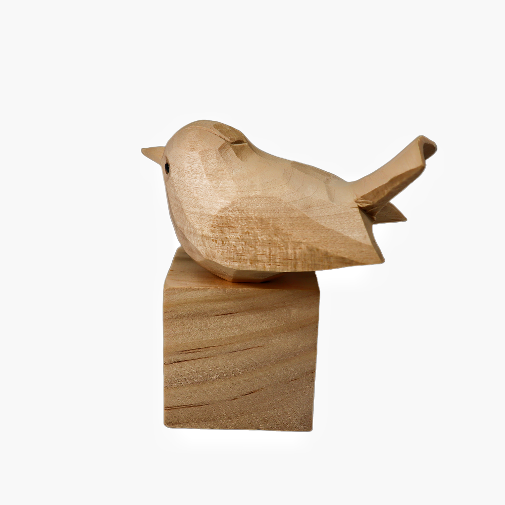 U009 Unfinished Wood bird statues