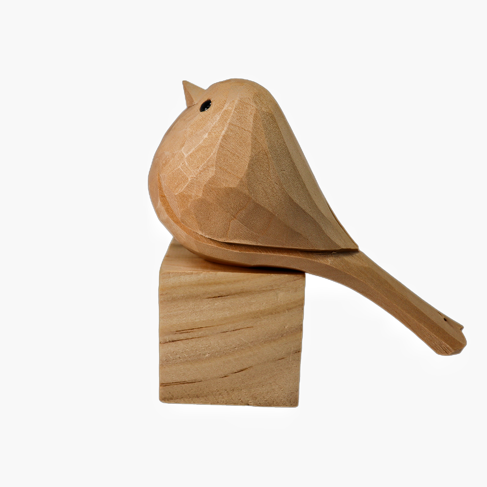 U002 Statue di uccelli in legno non finite