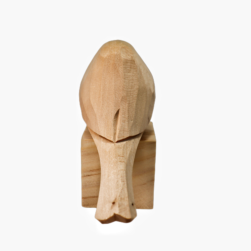 U002 Statue di uccelli in legno non finite