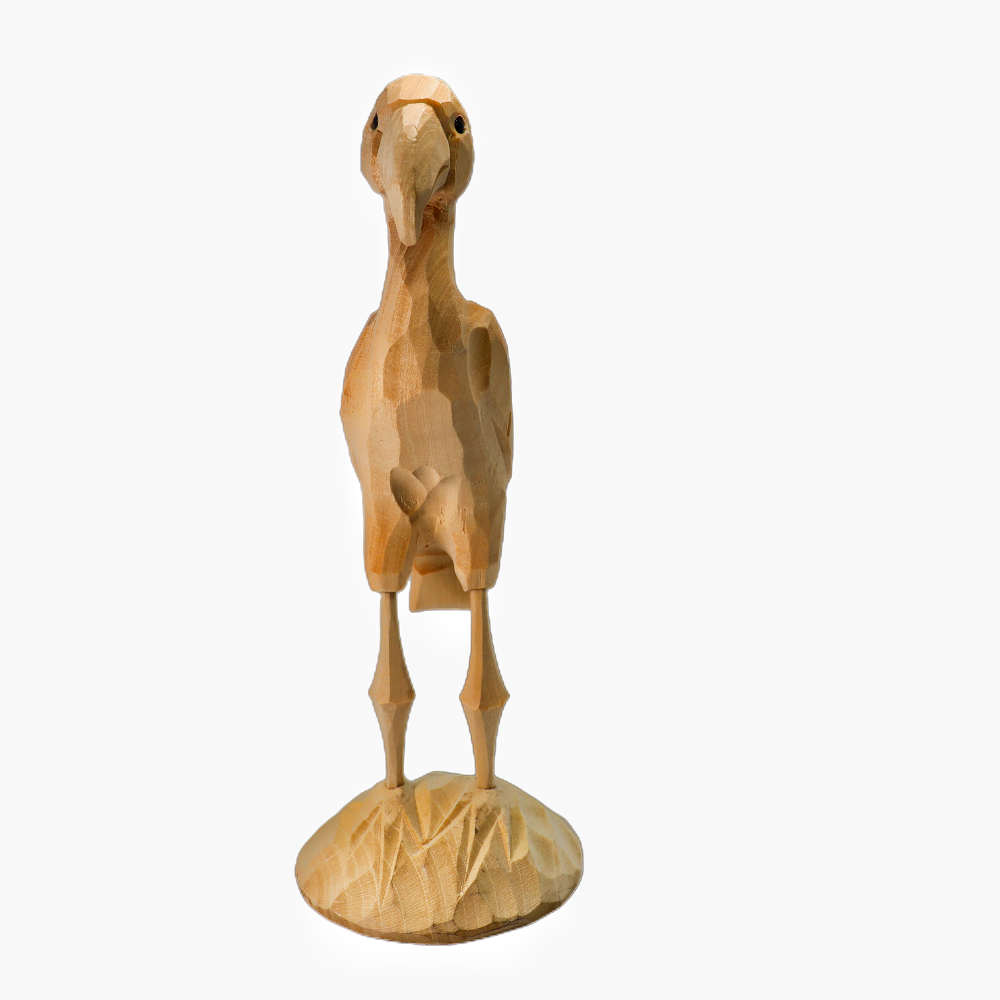 U013 Unfinished Wood bird statues