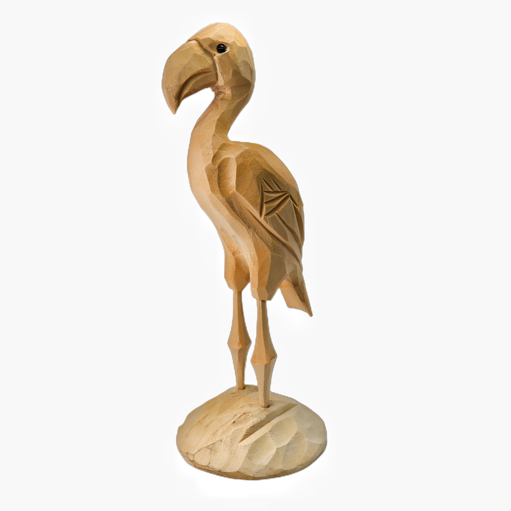 U013 Unfinished Wood bird statues