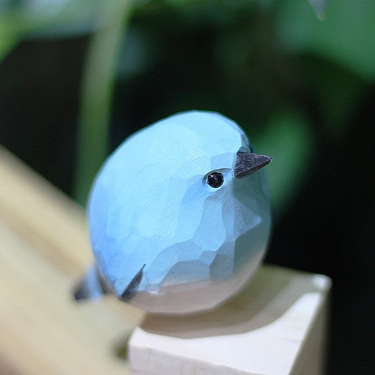 Mountain Bluebird 2nd GEN Figurine Hand Carved Painted Wooden - paintedbird.shop