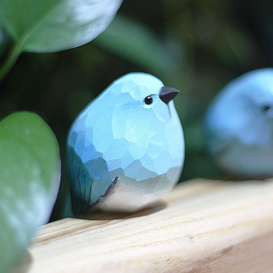 Mountain Bluebird 2nd GEN Figurine Hand Carved Painted Wooden - paintedbird.shop