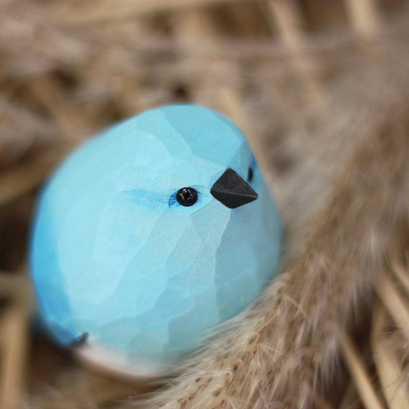 Mountain Bluebird 2nd GEN Figurine Hand Carved Painted Wooden - paintedbird.shop